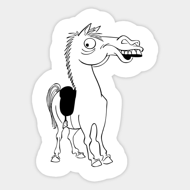 Horse Charicature Sticker by linesdesigns